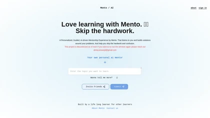 Learning Mento Everything AI - Mento